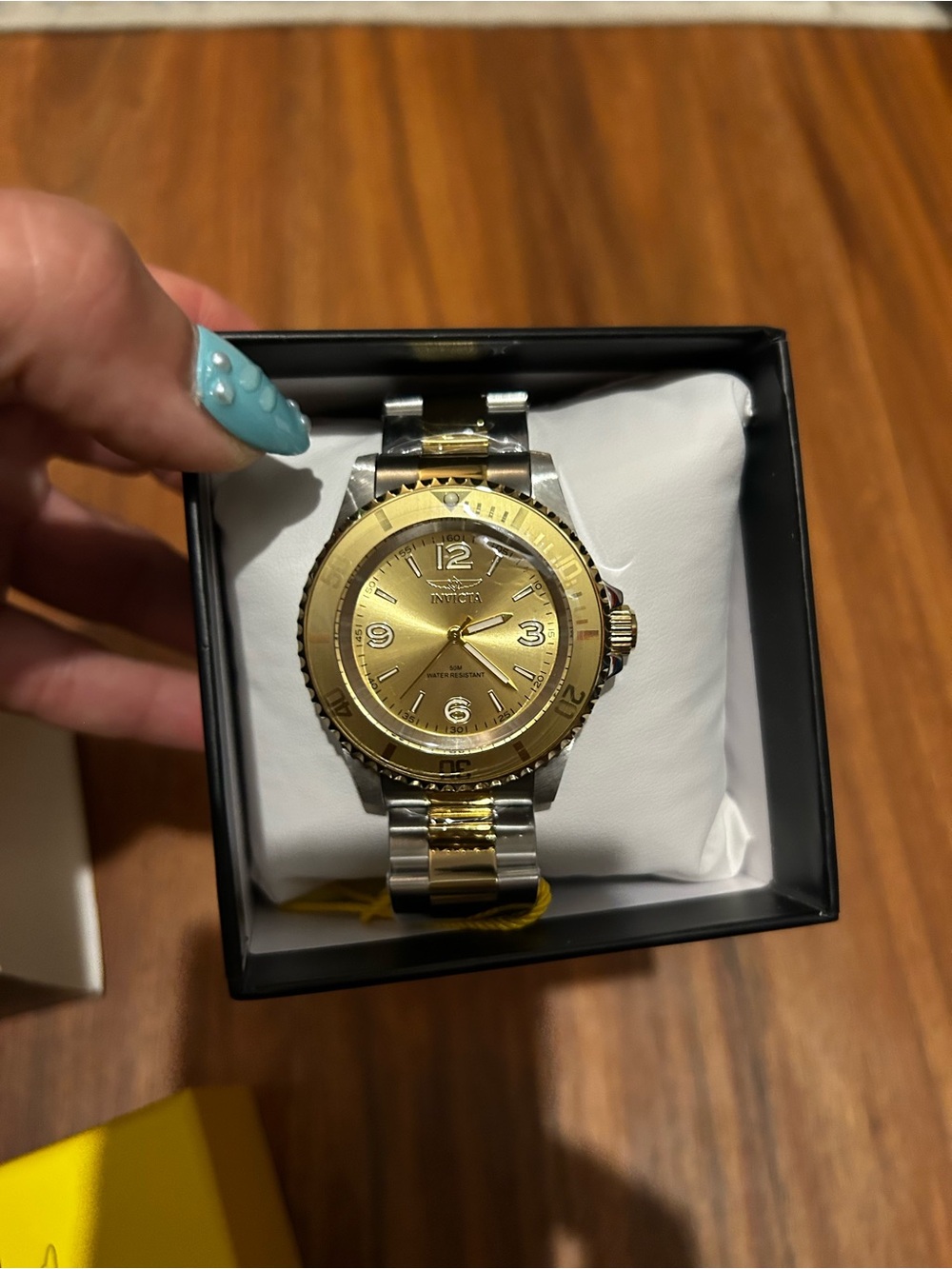 Invicta unisex Two-Tone Gold Dial Stainless Steel Watch